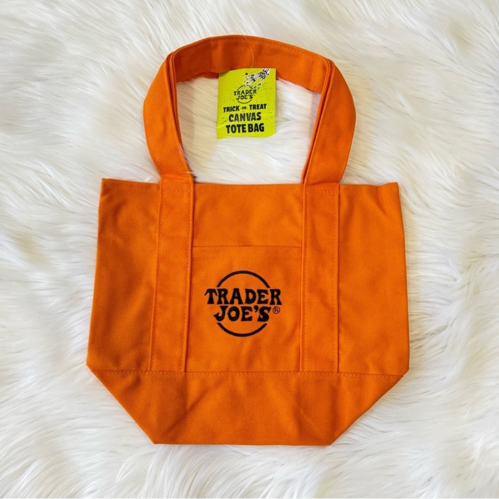 Trader Joe's Orange Canvas Tote Bag Limited Edition